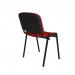 Taurus meeting room stackable chair with black frame and no arms - red TAU40002-R