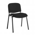 Taurus meeting room stackable chair with black frame and no arms - Havana Black