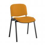 Taurus meeting room stackable chair with black frame and no arms - Solano Yellow TAU40002-YS072
