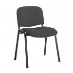 Taurus meeting room stackable chair with black frame and no arms - Blizzard Grey TAU40002-YS081