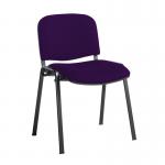 Taurus meeting room stackable chair with black frame and no arms - Tarot Purple TAU40002-YS084