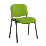 Taurus meeting room stackable chair with black frame and no arms - Madura Green TAU40002-YS156