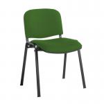 Taurus meeting room stackable chair with black frame and no arms - Lombok Green