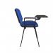 Taurus meeting room chair with black frame and writing tablet - blue TAU40004-B