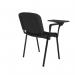 Taurus meeting room chair with black frame and writing tablet - charcoal TAU40004-C