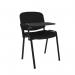 Taurus meeting room chair with black frame and writing tablet - black TAU40004-K