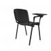 Taurus plastic meeting room chair with writing tablet - black with black frame TAU40004-PK