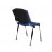 Taurus meeting room stackable chair with chrome frame and no arms - blue TAU40005-B