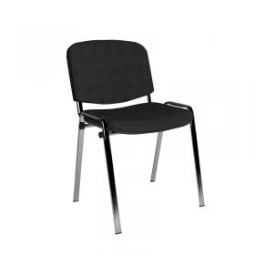 Taurus meeting room stackable chair with chrome frame and no arms - charcoal TAU40005-C