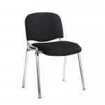 Taurus meeting room stackable chair with chrome frame and no arms - charcoal TAU40005-C