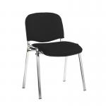 Taurus meeting room stackable chair with chrome frame and no arms - Havana Black