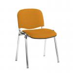 Taurus meeting room stackable chair with chrome frame and no arms - Solano Yellow