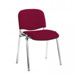 Taurus meeting room stackable chair with chrome frame and no arms - Diablo Pink TAU40005-YS101