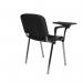 Taurus meeting room chair with chrome frame and writing tablet - charcoal TAU40007-C