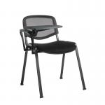 Taurus mesh back meeting room chair with writing tablet - black TAUMKW