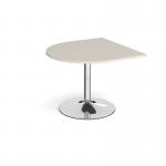 Trumpet base radial extension table 1000mm x 1000mm - chrome base, light grey top TB10D-C-LG