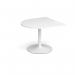 Trumpet base radial extension table 1000mm x 1000mm - white base, white top TB10D-WH-WH