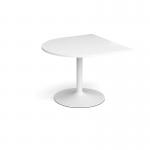 Trumpet base radial extension table 1000mm x 1000mm - white base, white top TB10D-WH-WH