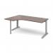 TR10 left hand ergonomic desk 1800mm - silver frame, walnut top TBEL18SW