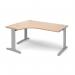 TR10 deluxe left hand ergonomic desk 1600mm - silver frame, beech top TDEL16SB