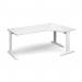 TR10 deluxe right hand ergonomic desk 1800mm - white frame, white top TDER18WWH