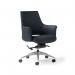 Tempo medium back executive chair in Black faux leather TEM200K2-K