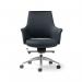 Tempo medium back executive chair in Black faux leather TEM200K2-K
