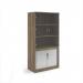 Systems combination unit with tambour doors and glass upper doors 2000mm high with 2 shelves - Nebraska Oak TG20NO