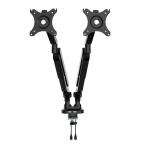 Triton gas lift space-saving double monitor arm - black TGDMARM-K