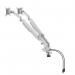 Triton gas lift space-saving double monitor arm - white TGDMARM-WH