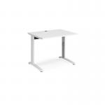 TR10 height settable straight desk 1000mm x 800mm - white frame, white top THS10WWH