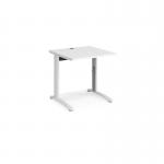 TR10 height settable straight desk 800mm x 800mm - white frame, white top THS8WWH