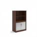 Systems combination unit with tambour doors and open top 1600mm high with 2 shelves - Walnut TO16W