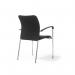 Tori upholstered seat and back, chrome frame stacking chair, arms TOR101H-K