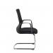 Toto black mesh back visitors chair with black fabric seat and chrome cantilever frame TOT100C1-K