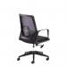 Toto black mesh back operator chair with black fabric seat and black base TOT300T1-K