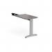 TR10 single return desk 800mm x 600mm - silver frame, grey oak top TR86SGO