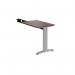 TR10 single return desk 800mm x 600mm - silver frame, walnut top TR86SW