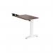 TR10 single return desk 800mm x 600mm - white frame, walnut top TR86WW