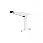 TR10 single return desk 800mm x 600mm - white frame, white top TR86WWH