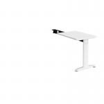 TR10 single return desk 800mm x 600mm - white frame and white top