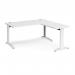 TR10 desk 1600mm x 800mm with 800mm return desk - white frame, white top TRD16WWH