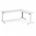 TR10 desk 1800mm x 800mm with 800mm return desk - white frame, white top TRD18WWH