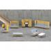 Trinity rectangular coffee table 1400 x 700mm - made to order top TR-TBL-RC