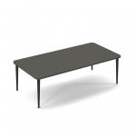 Trinity rectangular coffee table 1400 x 700mm - onyx grey top TR-TBL-RC-OG