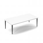 Trinity rectangular coffee table 1400 x 700mm - white top TR-TBL-RC-WH