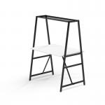 Trellis modular worktable 1400 wide starter unit in white TRW-WSS14WH