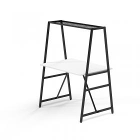 Trellis modular worktable 1400 wide starter unit in white TRW-WSS14WH