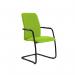 Tuba black cantilever frame conference chair with fully upholstered back - made to order TUB200C1-K