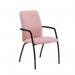 Tuba black 4 leg frame conference chair with fully upholstered back - made to order TUB204C1-K
